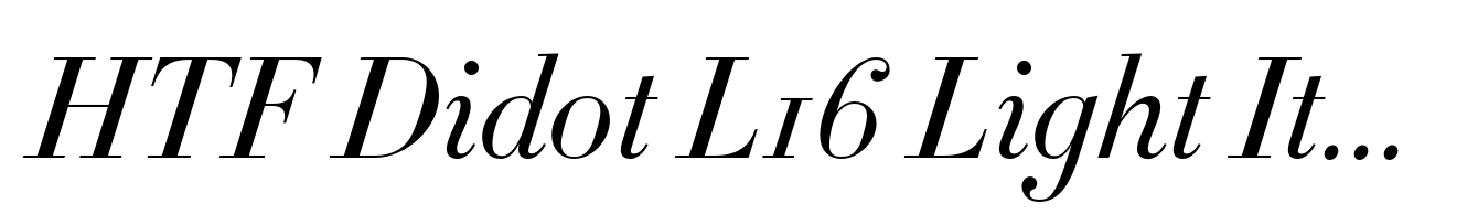 HTF Didot L16 Light Italic